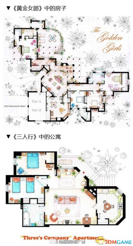 模擬市民4 美劇房屋平面圖分享 建築參考平面布局圖