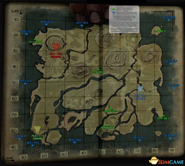 方舟 生存進化全洞穴地圖坐標位置一覽洞穴在哪裡 攻略 電玩狂人