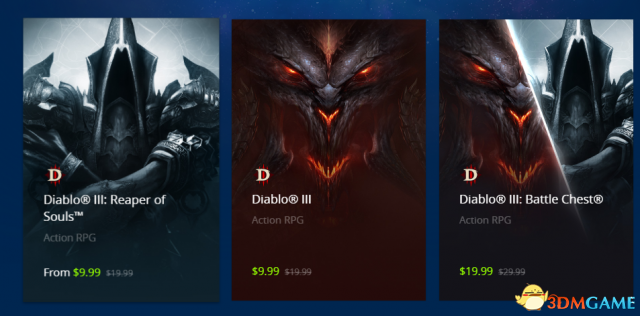 《暗黑破壞神3》標準版世界服5折 僅售9.9美元