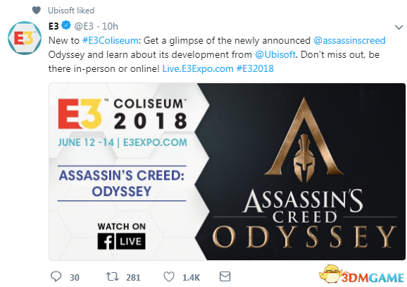 E3官方確認《刺客教條：奧德賽》參展 提醒大家留意