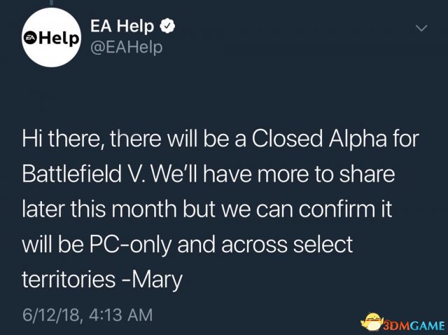 傳《戰地風雲5》將有Alpha封閉測試 僅在PC平台測試
