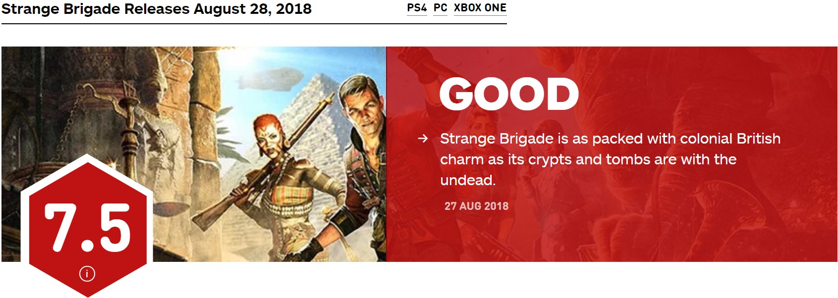 《異國探險隊》IGN 7.5分 魅力十足的第三人稱射擊
