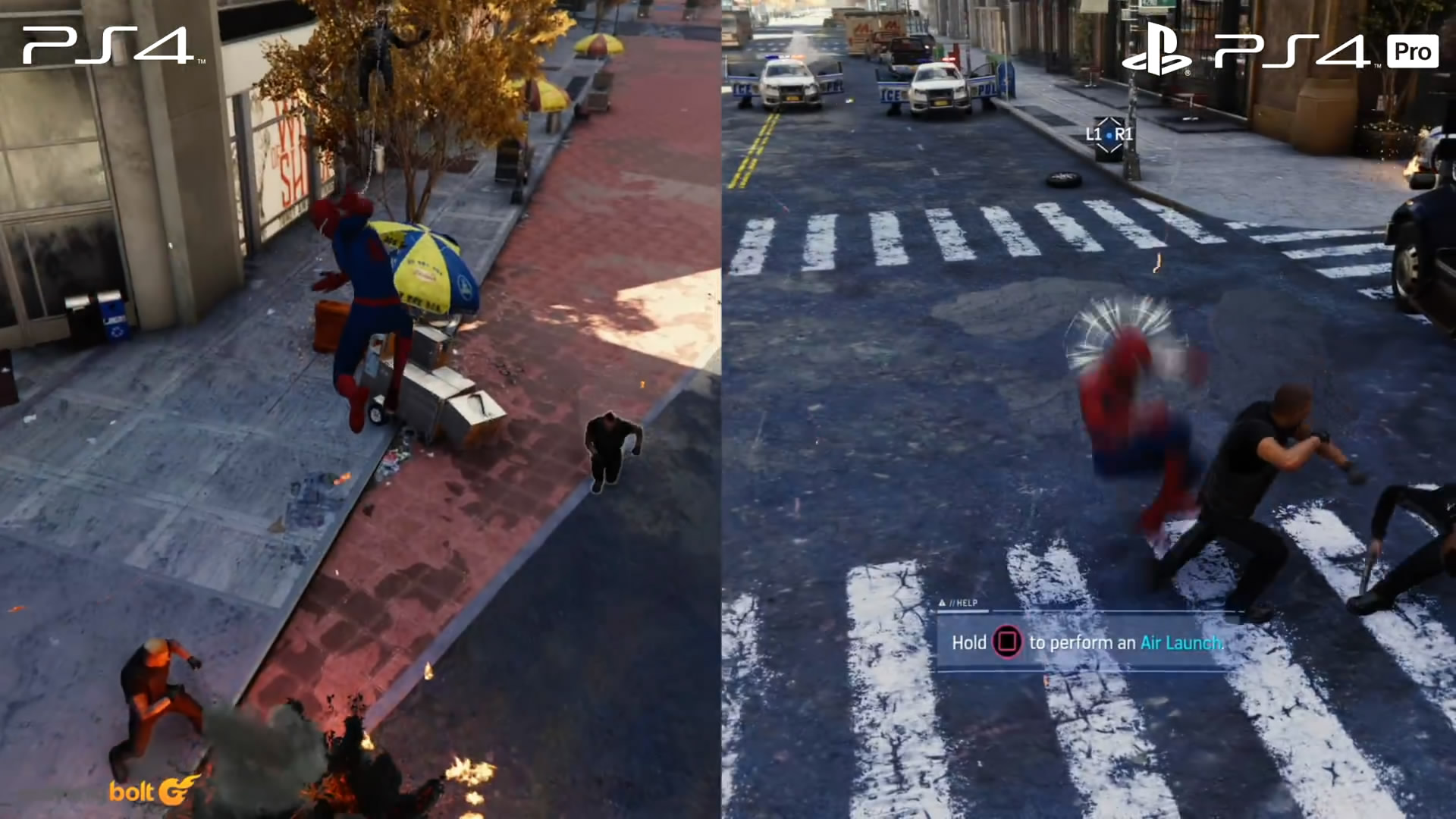 《蜘蛛人》PS4和PS4 Pro版畫面對比 後者畫面更精美