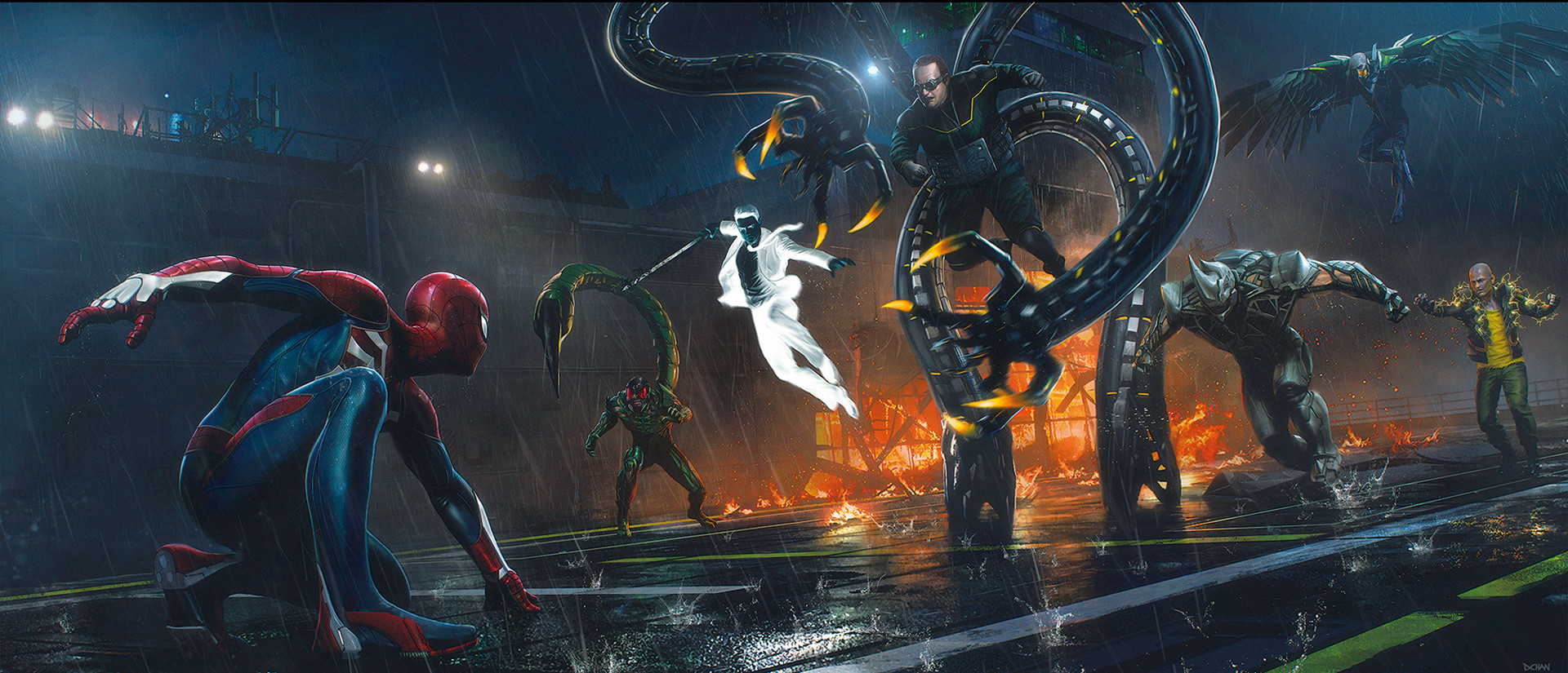 《漫威蜘蛛人》精美藝術概念圖 超級英雄激戰不休