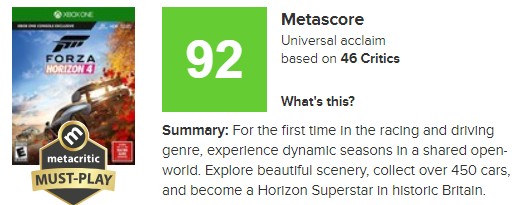 《極限競速：地平線4》媒體評分出爐 一致好評必須一玩