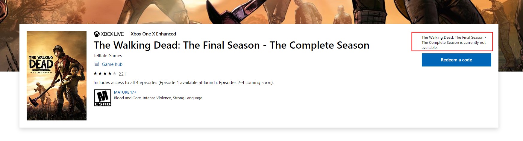 《陰屍路：最終季》已全面下架 暫停購買