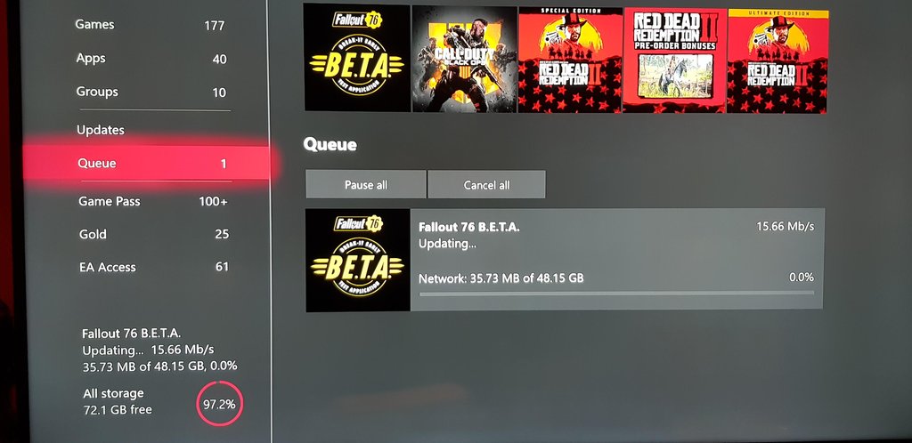 《異塵餘生76》BETA測試玩家還需另外下載48G更新檔