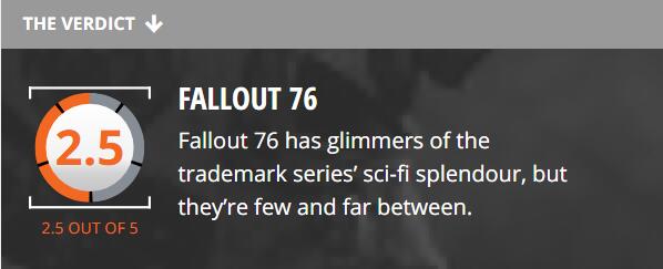 《異塵餘生76》IGN評分5分：表現尷尬 自我矛盾略顯乏味