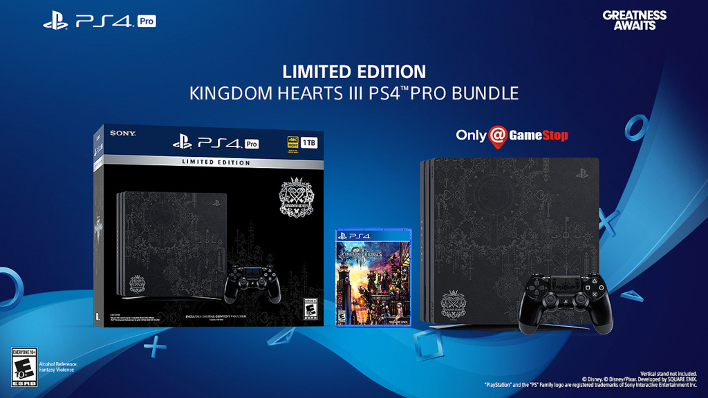 《王國之心3》同捆限定版PS4 Pro將與遊戲本體同步發售