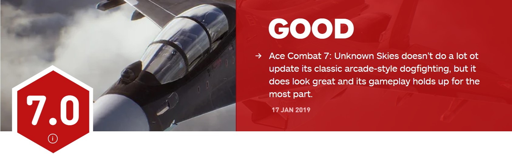 《空戰奇兵7》首批評分出爐 IGN 7分 GameSpot 8分
