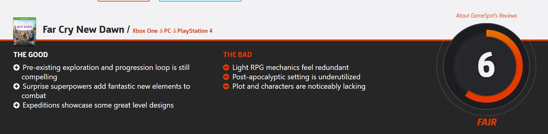 《極地戰嚎：新曙光》首批媒體評分解禁 IGN 7.5分