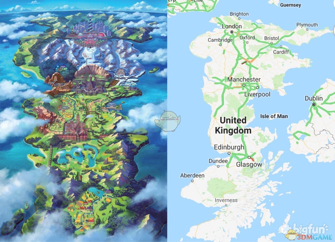 《精靈寶可夢：劍/盾》伽勒爾地區地圖細節分析