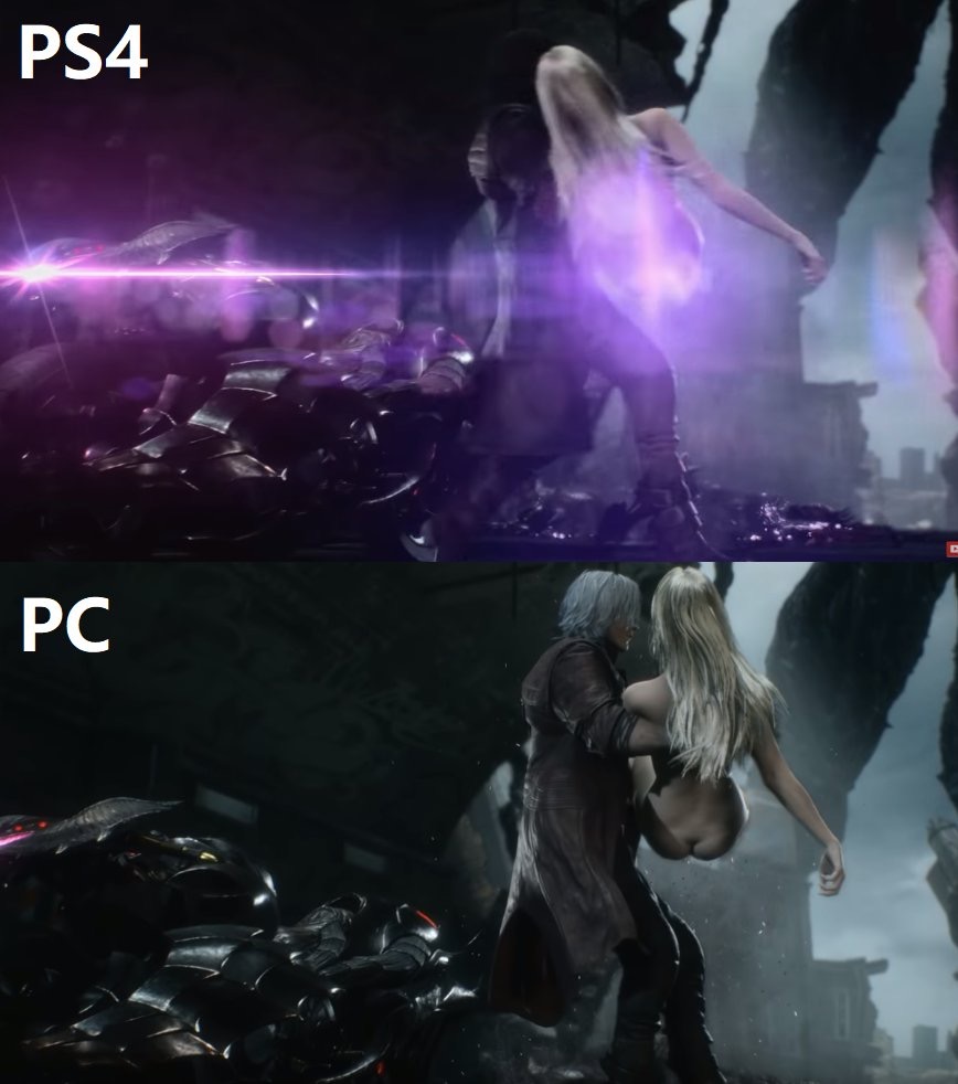 《惡魔獵人5》PS4版更新後 裸體美女被打上了聖光
