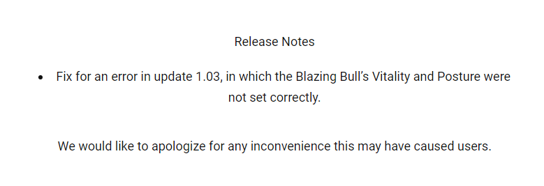 《隻狼》1.04更新補丁發布 修複火牛boss戰問題