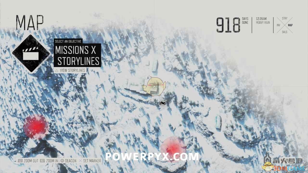 《往日不再》滑雪勝地手冊位置一覽
