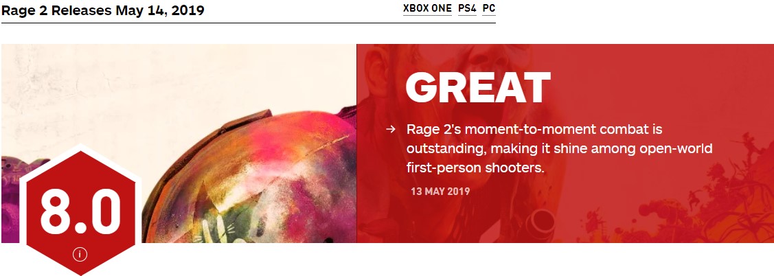 《狂怒煉獄2》首批媒體評分公布 IGN 8分 GameSpot 6分