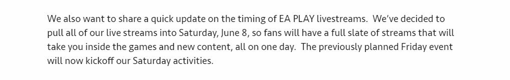 EA壓縮EA PLAY的發布流程 一切官方信息扎堆6.8一天