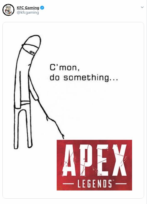 KFC調侃《Apex》已經涼涼 重生開發者推特辛辣反駁