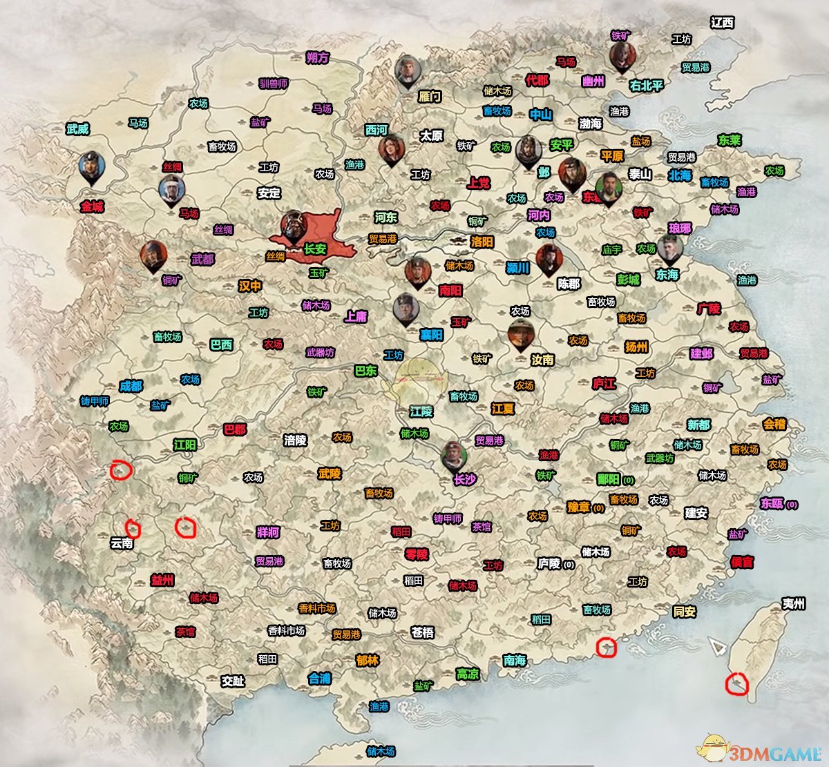 《全軍破敵：三國》遊戲資源地圖分享
