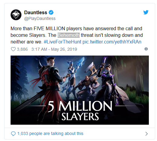 《無畏》遊戲人數突破500萬 未來將登陸NS和手機端