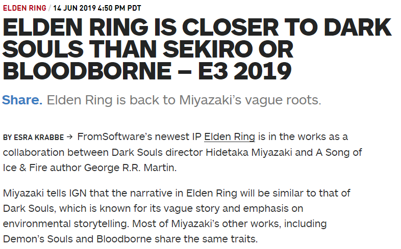 《Elden Ring》可自定義主角 擁有廣闊開放世界的魂類遊戲