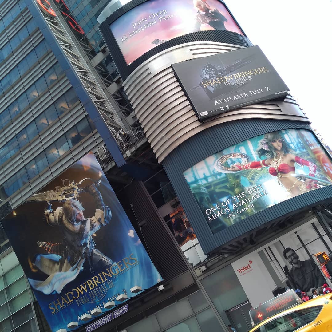 《太空戰士14：漆黑的反逆者》廣告登上紐約時代廣場