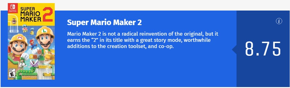 《超級瑪利歐製造2》IGN 9.5分：史上最好遊戲設計工具