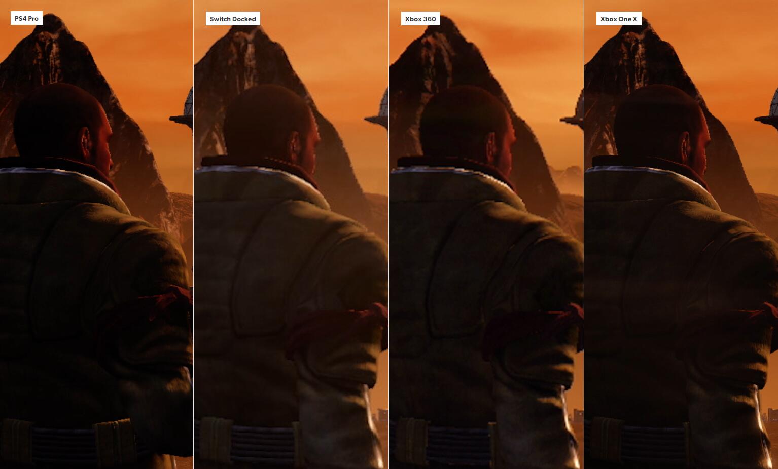 DF《紅色派系：遊擊戰》各版本畫質對比 NS可以一戰
