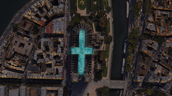 育碧都不敢這麽想 設計師建議巴黎聖母院樓頂改造游泳池