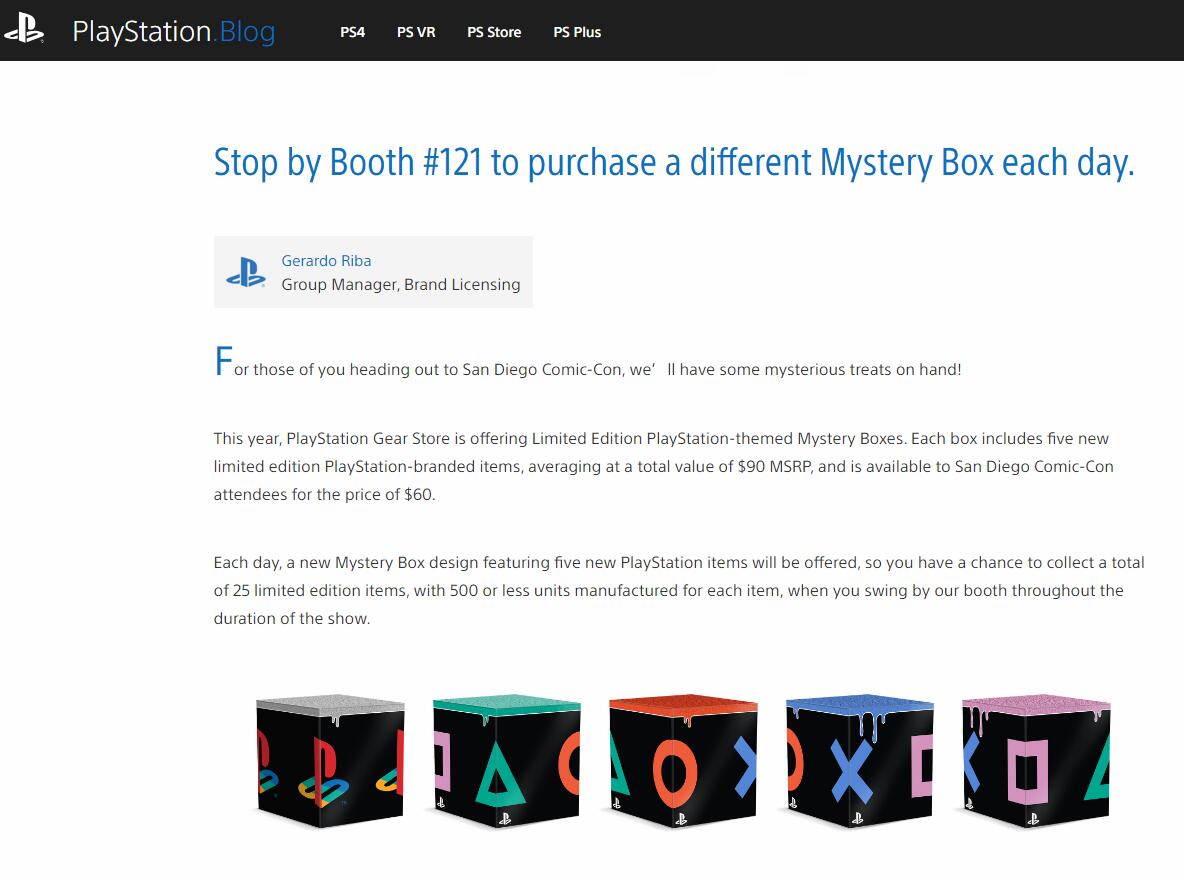 PS參展SDCC將推出神秘禮盒 被網友吐槽是遊戲外開箱