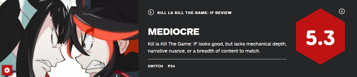 畫面不錯但內容平庸 《KILL la KILL：異布》IGN5.3分