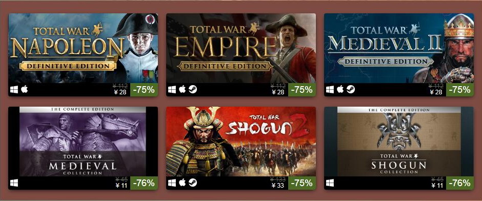 《全軍破敵》系列Steam歷史題材特賣開啟 最低2.5折