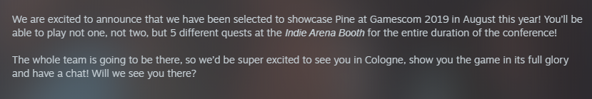 官方確認 《松樹》將參展科隆遊戲展2019 