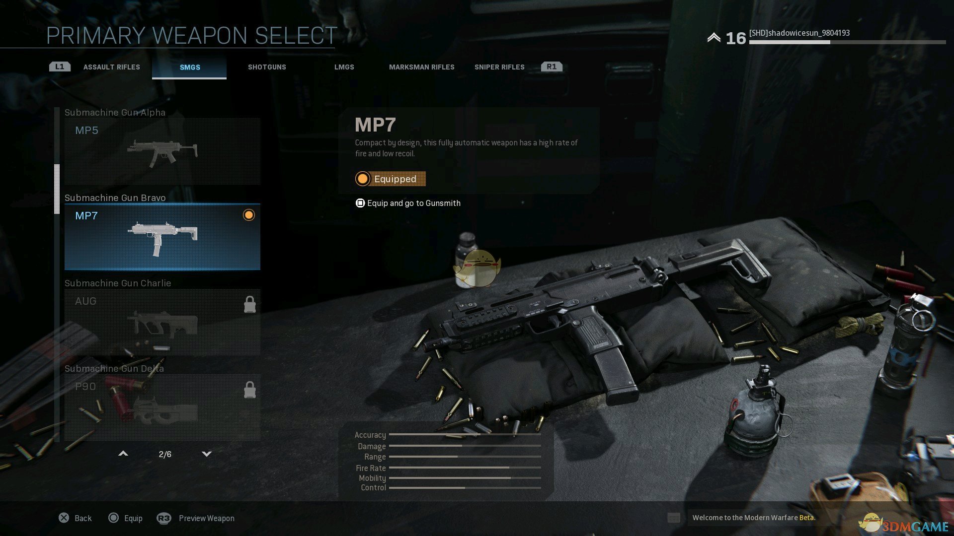 《決勝時刻16：現代戰爭》衝鋒槍MP7配件選擇指南