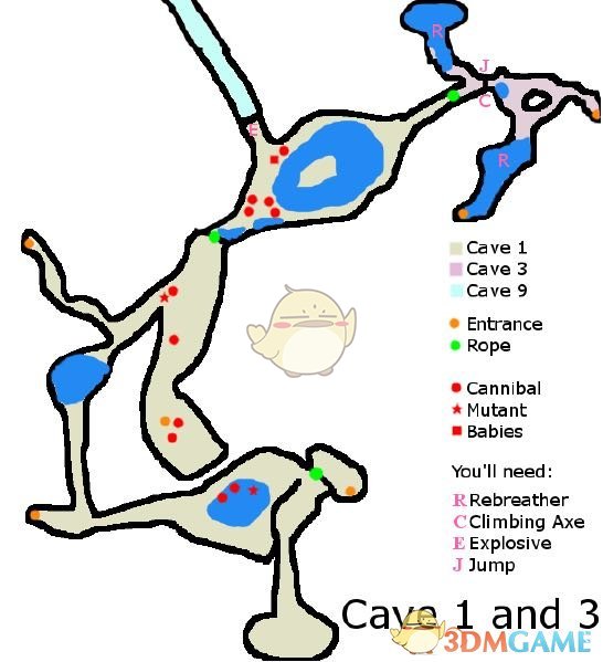 《森林》峭壁洞穴（登山鎬）洞穴內部地圖及盤點