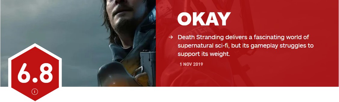《死亡擱淺》媒體分解禁 GS 9分 M站83 IGN 6.8