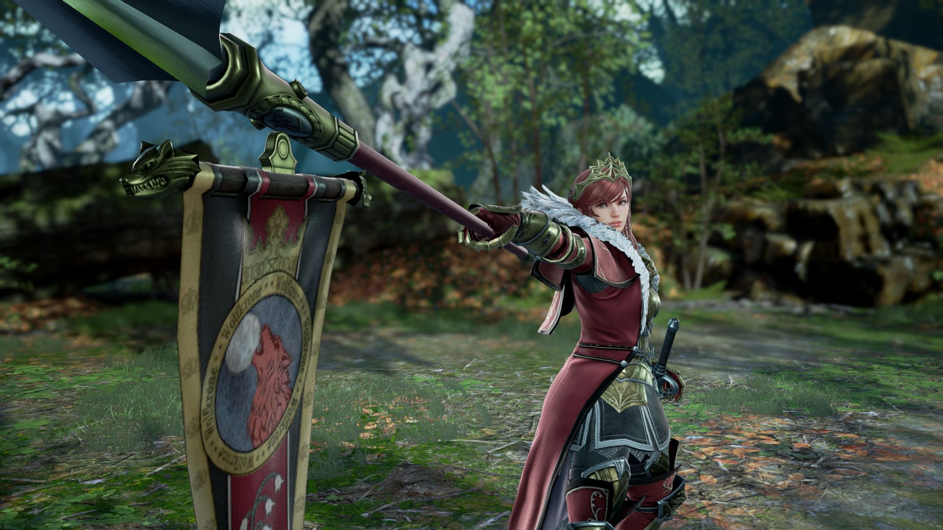 《劍魂6》DLC角色希爾德截圖 重甲女戰士強悍