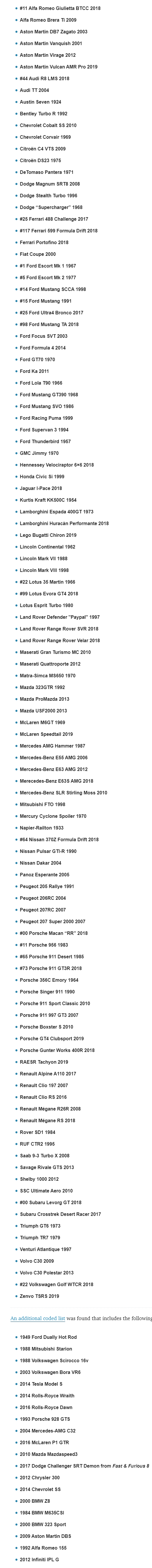 《極限競速：地平線4》超過100款新車型洩露 沒有豐田