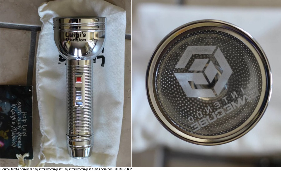 瑪利歐粉絲展示罕見收藏品：《路易吉洋樓》手電筒