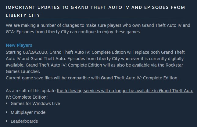 《GTA 4》3月19日重回Steam 不支持多人遊戲模式