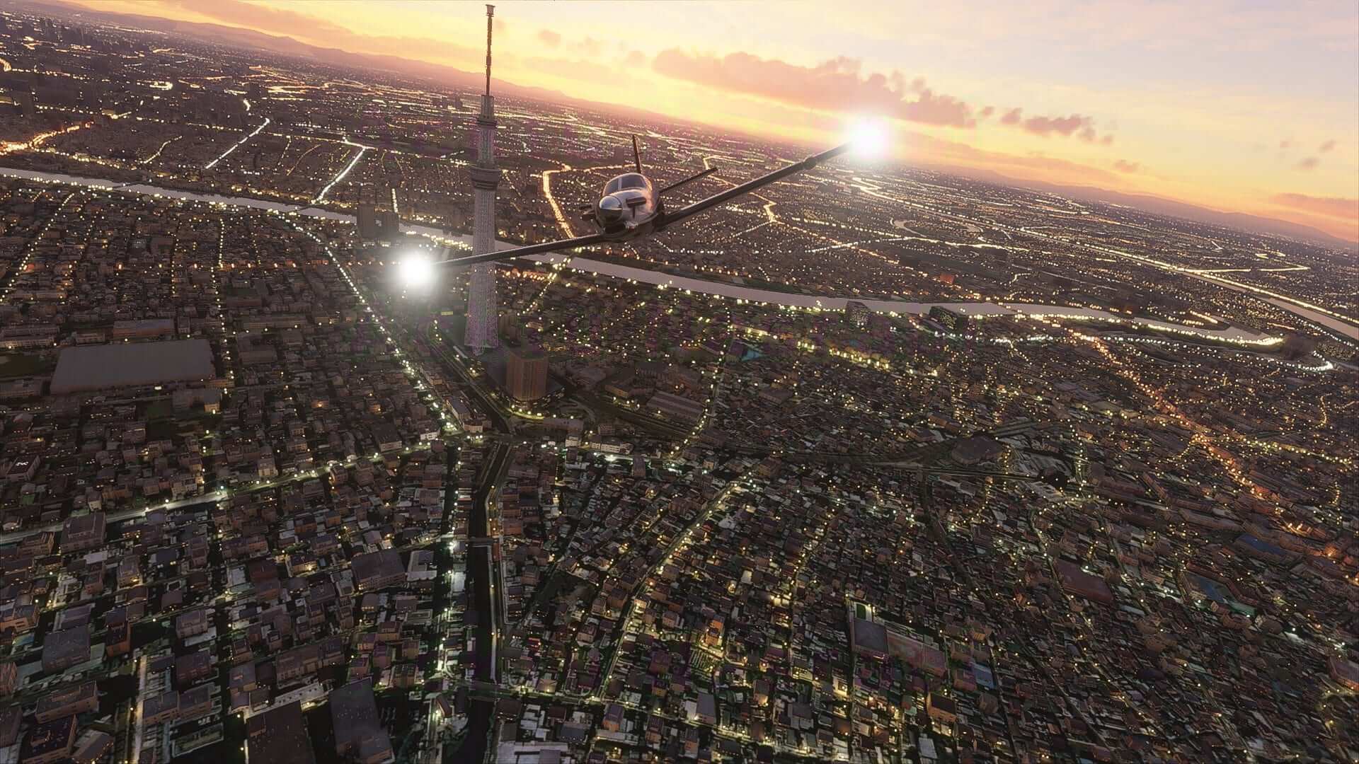 《微軟飛行模擬》公布新截圖 高空俯瞰城市與自然風光