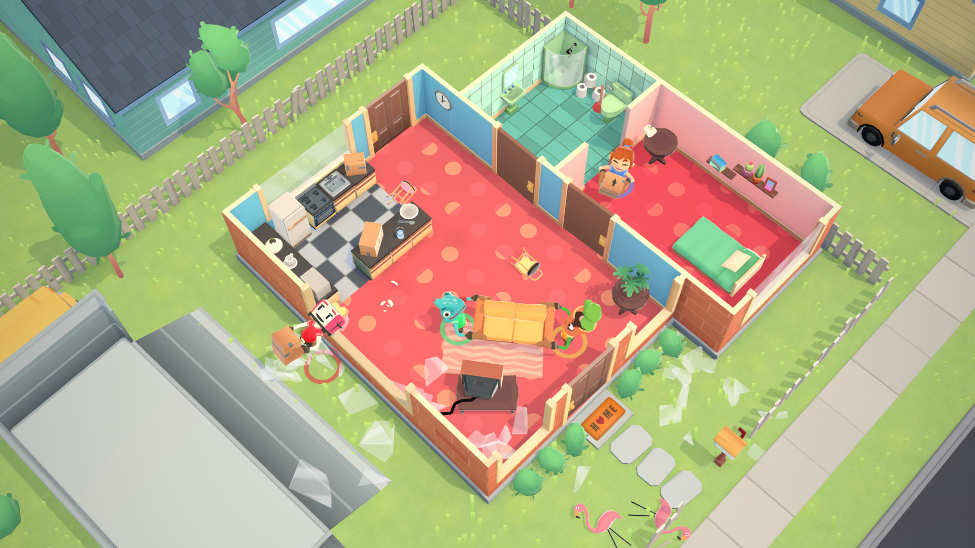 四人合作遊戲《胡鬧搬家》4月上市在時間內把家具搬到目的地吧！