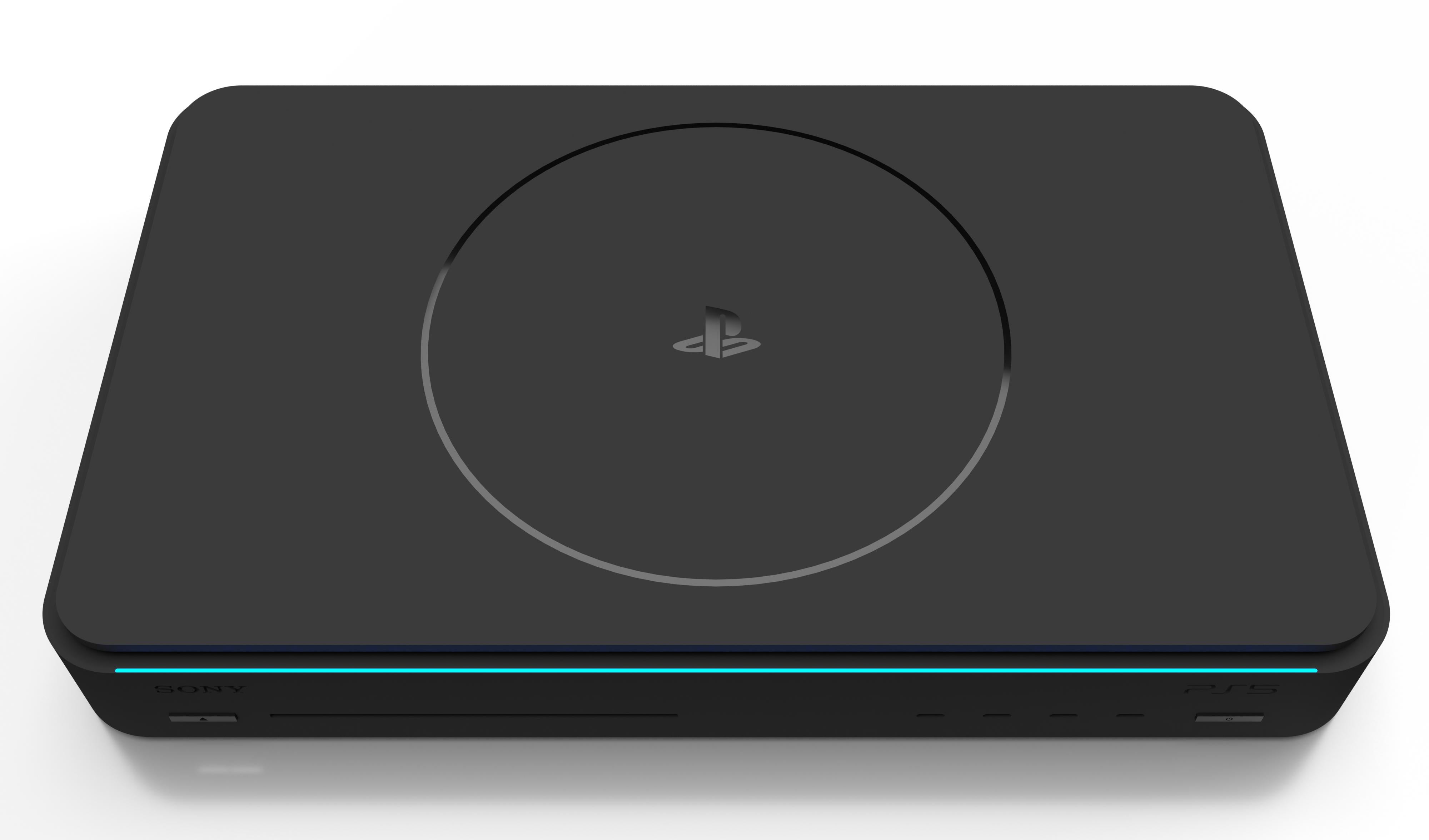 國外玩家自己設計的PS5概念圖 極簡風格+PS1複古風