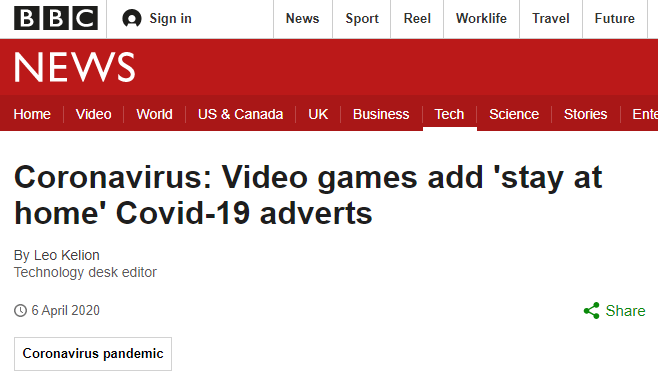 英國聯合遊戲工作室 在《塵埃》等遊戲中加入抗疫標語