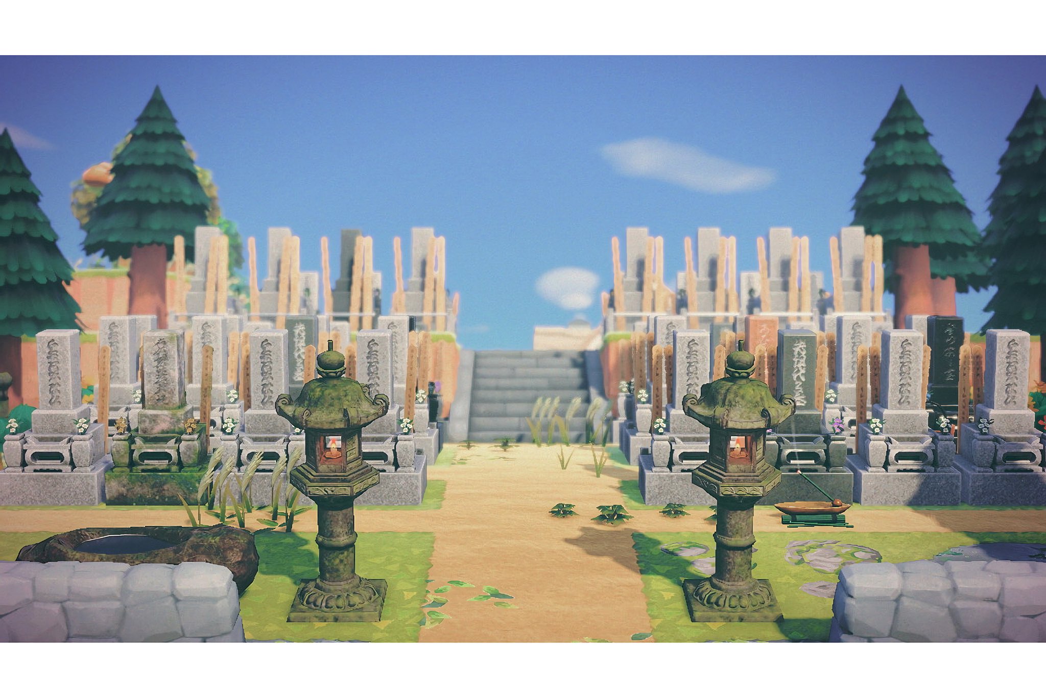 村民都嚇哭了 《動森》玩家在島上擺滿1500個和風墓碑