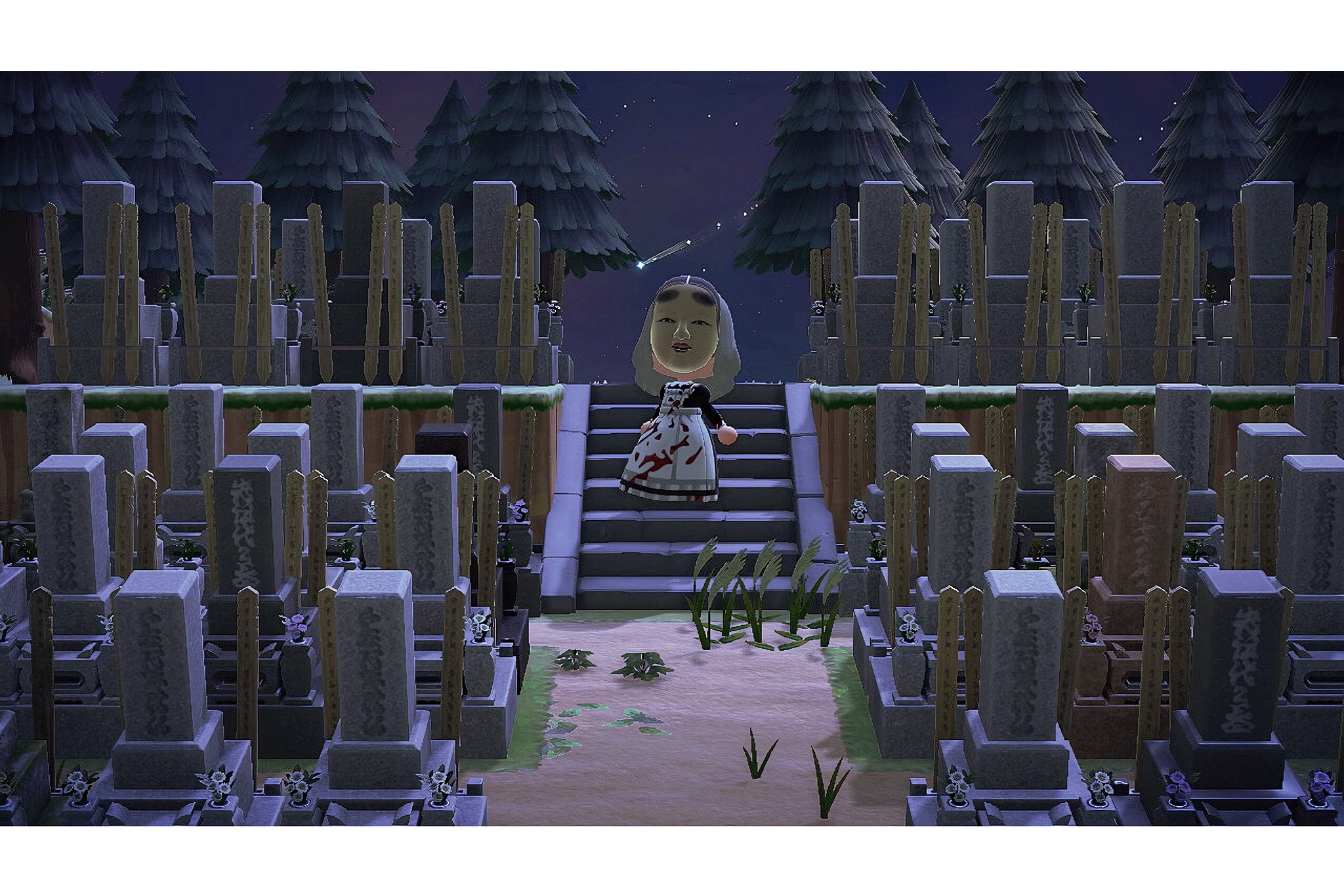 村民都嚇哭了 《動森》玩家在島上擺滿1500個和風墓碑