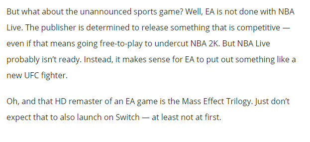傳EA將重製《質量效應》三部曲 2021年4月前發售