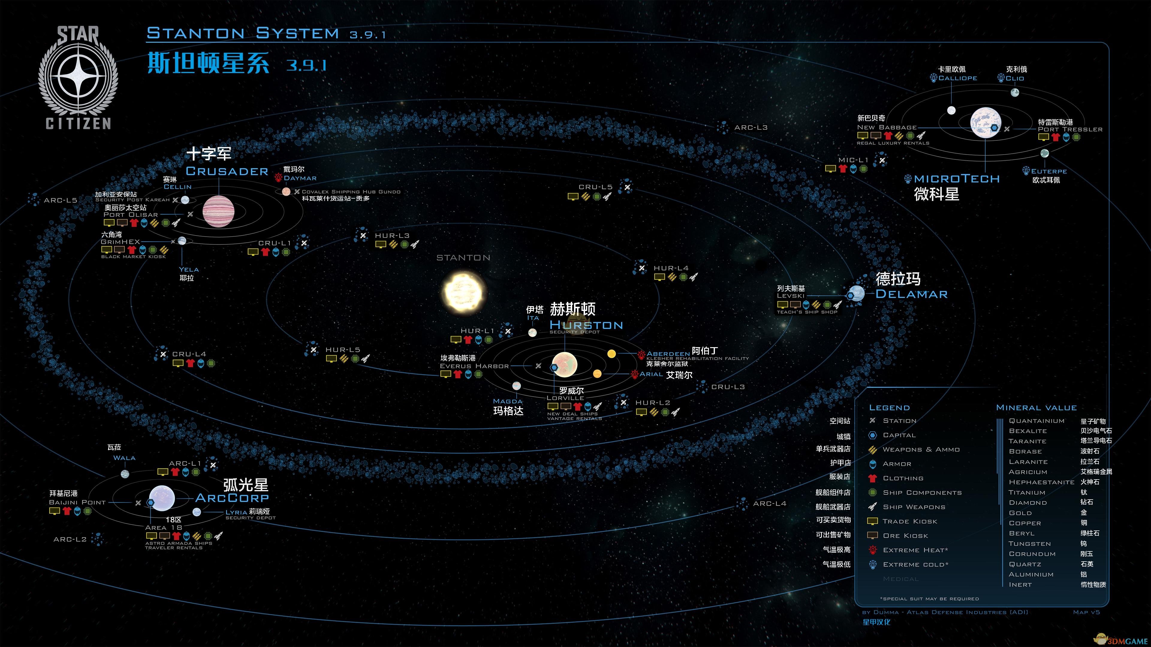 《星際公民》斯坦頓星系星圖分享