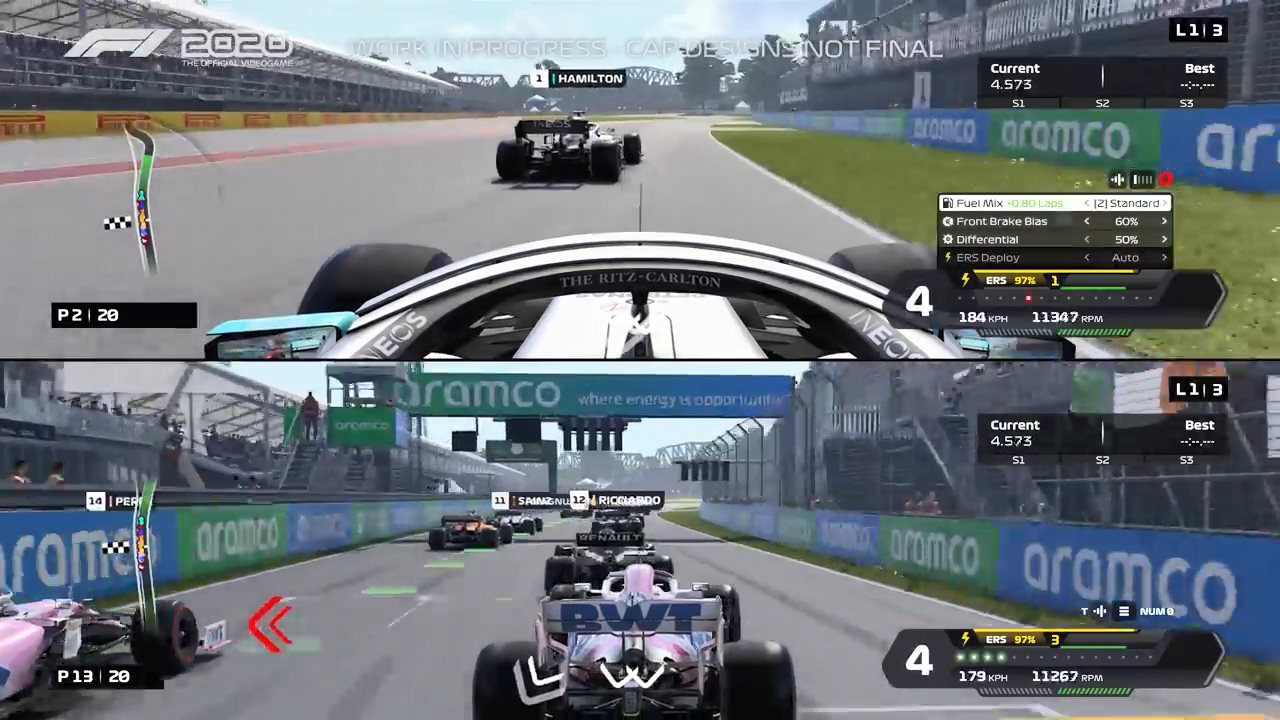 《F1 2020》分屏遊玩實機演示 打造全新真實體驗