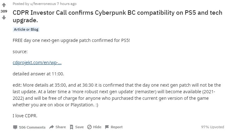 《電馭叛客2077》支持PS5、XSX 延期是為了打磨品質